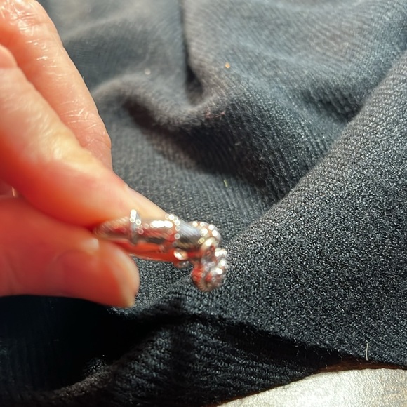Vintage Judith Ripka size 6, 925 Sterling Silver Heart Ring.